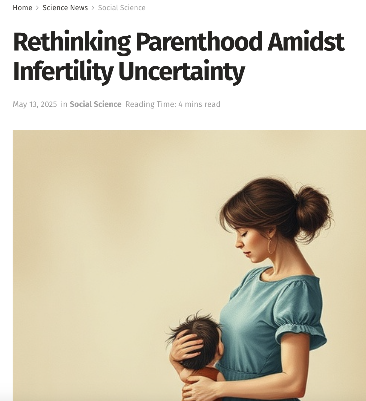 Rethinking parenthood admidst infertility uncertainty